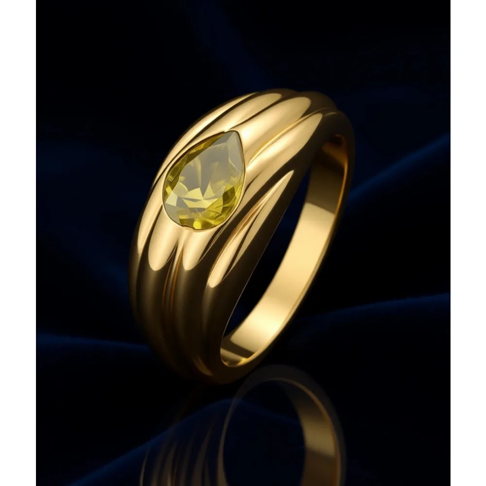 

Массивное цветное кольцо-волна с драгоценными камнями, синими, розовыми, зелеными грушевидными фианитами, для женщин, можно носить в несколько рядов