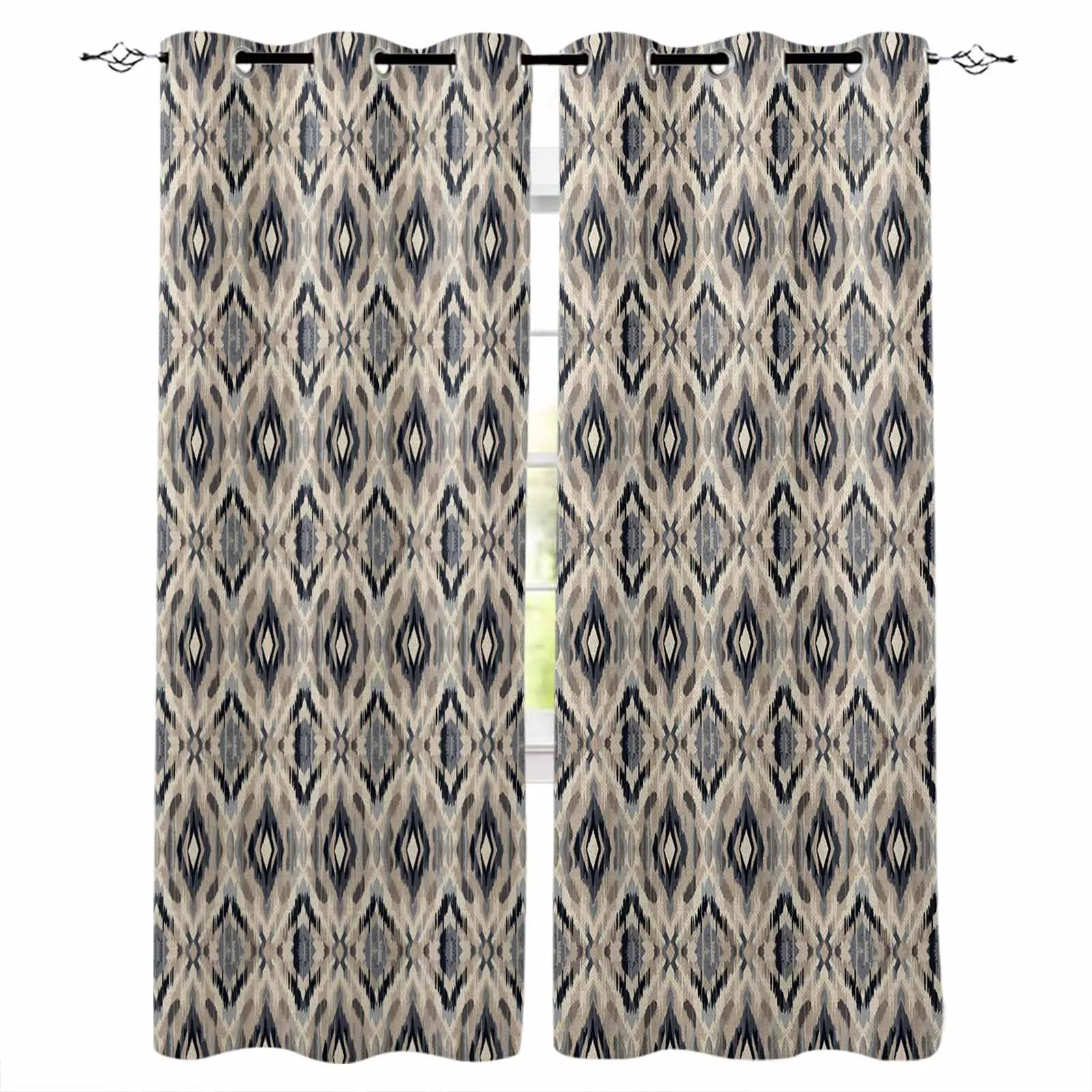 

Abstract Texture Ethnic Tribe Living Room Bedroom Elegant Curtains For Kitchen The Room Window Treatments Drapes