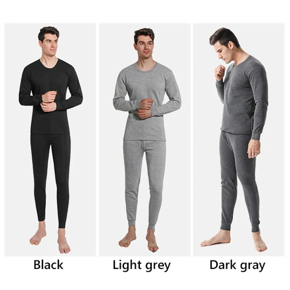 Cold Weather Ultra Soft Warm Top & Bottom Set Thermal Underwear for Men Men\'s Long Johns Set Men\'s Thermal Underwear Set