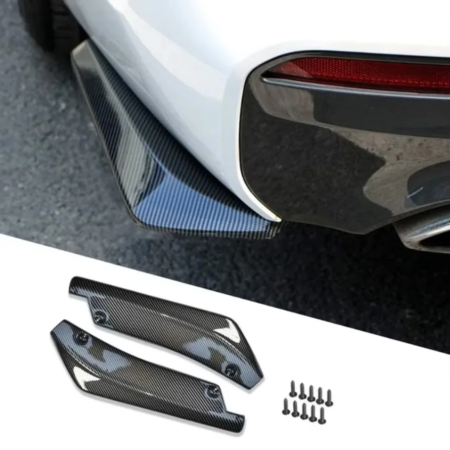 Car Universal Rear Bumper Spoiler Canards Diffuse For BMW E46 E39 E90 E60 E36 F30 F10 E30 E34 X5 E53 M F20 X3 E87 E70 E92 X1 M3