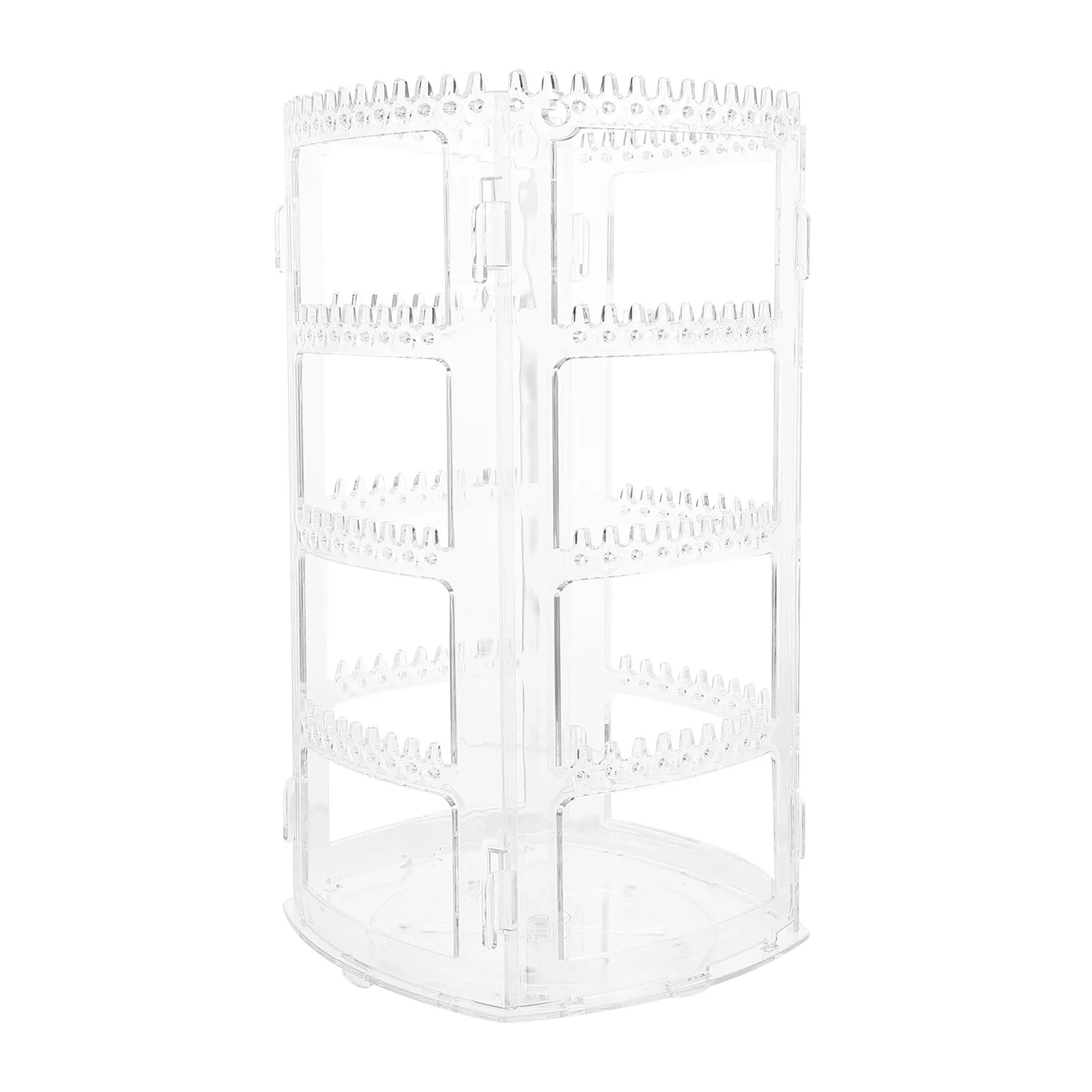 

Складная акриловая подставка для серег, ожерелий, пусет и других украшений, прозрачный настольный органайзер для хранения бижутерии