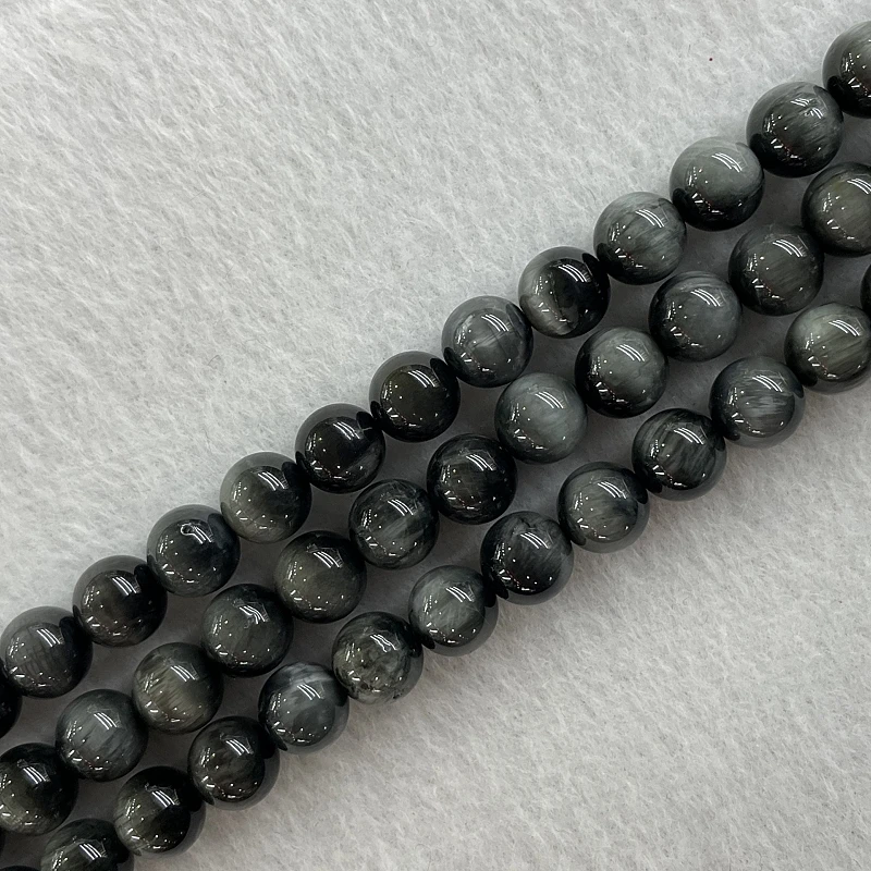 AAAA Natürliche Eagle Eye Falcon Auge Stein Perlen Für Schmuck Machen Diy 4/6/8/10/mm Runde Spacer Perlen Armbänder Zubehör 15'' – Detail 1