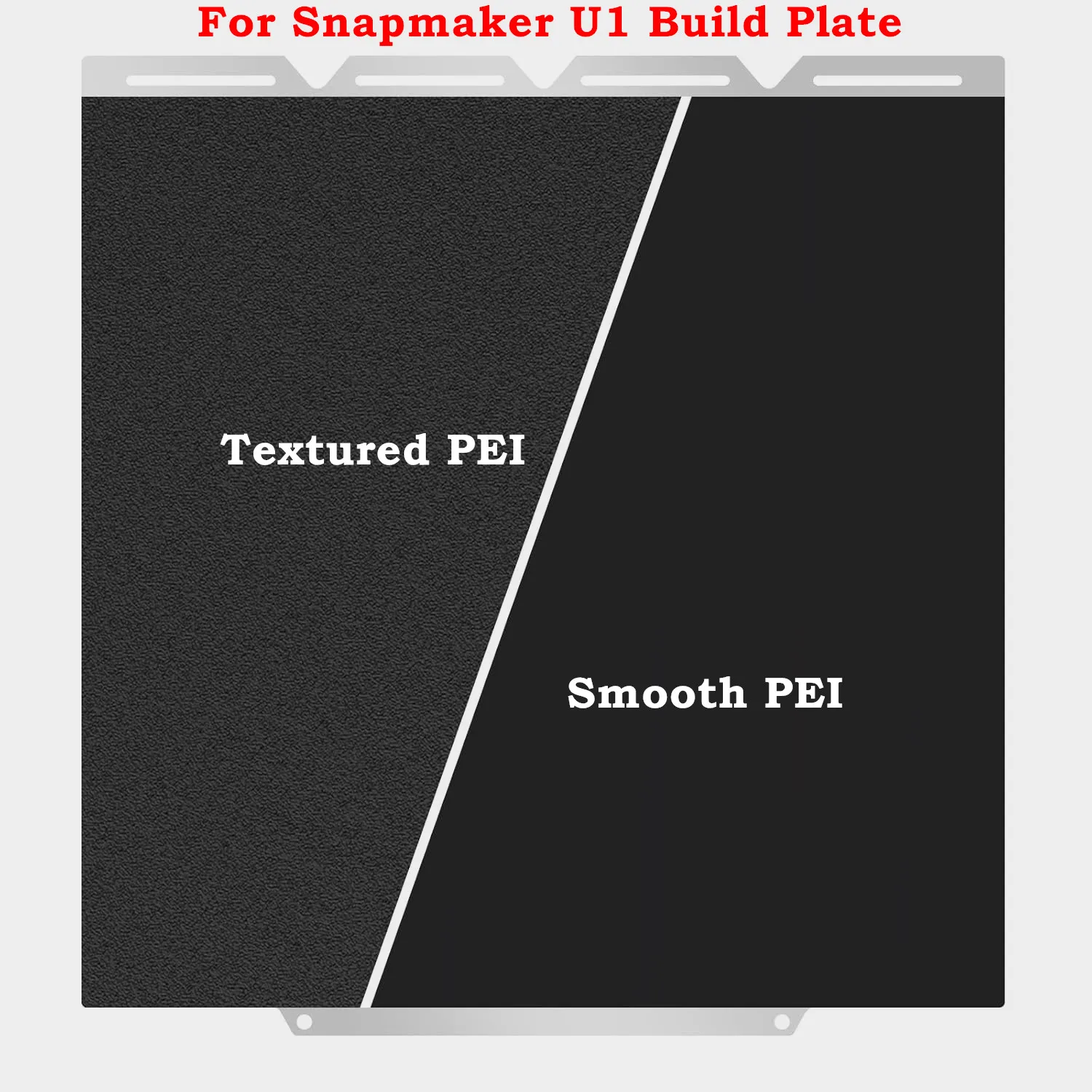 

Двусторонняя гибкая стальная пластина PEI с порошковым покрытием черного цвета для Snapmaker U1, 276x293 мм, гладкая и текстурированная