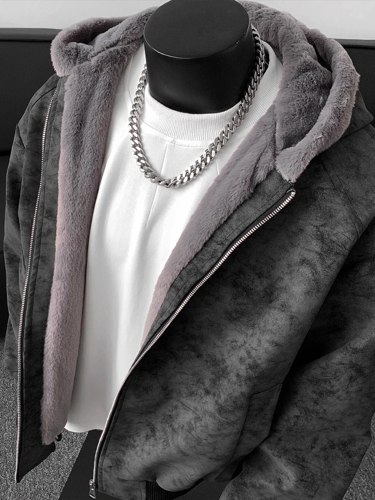 Retro Amerikaanse Thiened Katoenen Jaet Heren Winter Faion Merk Paar Warm PU Leer Katoenen Jas Jeugd Sle