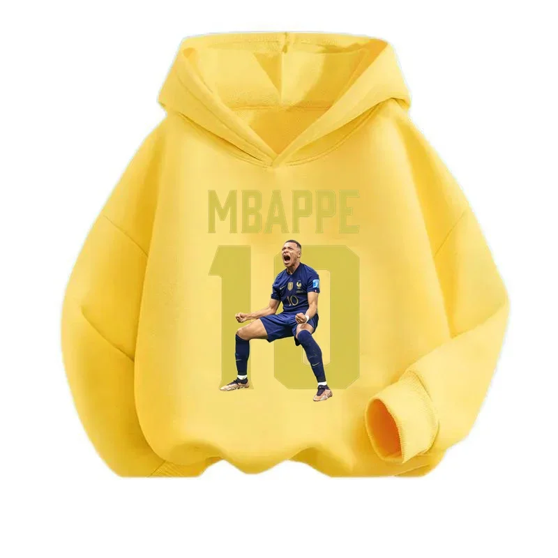 France star Kylian Mbappe 10 Fashion New Kids Boy Hoodies 2023 Spring Autumn Girls Casual Sweatshirt Kids Solid Color Hoodies