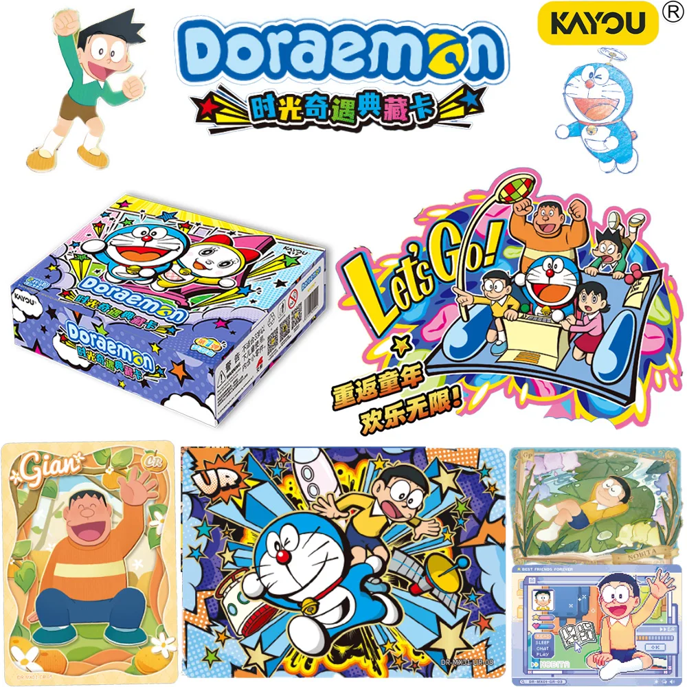 KAYOU Doraemon Time Adventure Dream Pack Vol.1 Rare Foil Flash Cards Anime Character Collectible Trading Cards Kids Hobby Gift