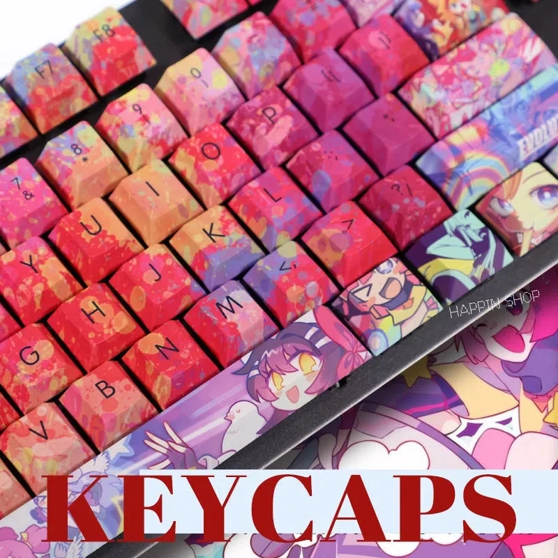 Muse-Teclas de Teclado mecánico con tema de juego de tablero, teclado personalizado de dibujos animados, Cherry Mx, Switch, PBT, sublimación, bricolaje