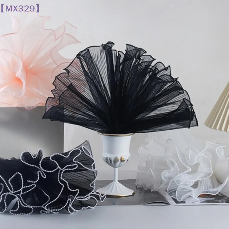 

【329】1/5Pcs Bouquet Roll Wave Yarn For Handmade Crafts Packaging 4 Yards*28CM Lace Paper Flower Wrapping Mesh Yarn{X}