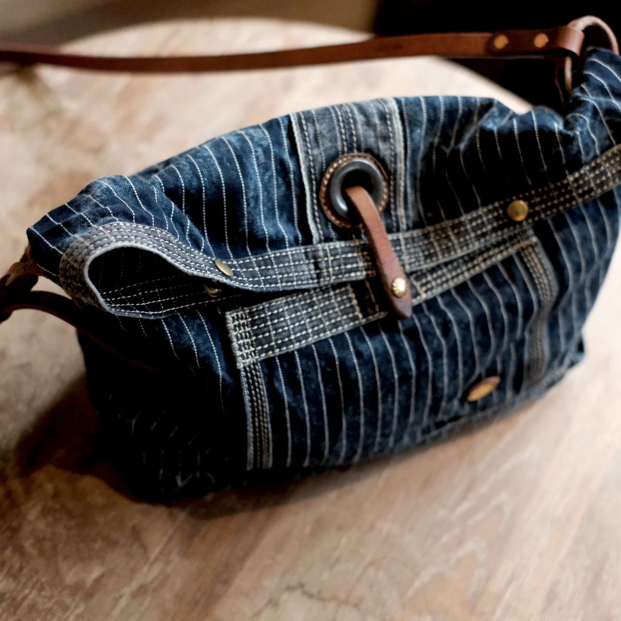 Handgefertigte Nische Heavy Washed Distressed Designer Model Fahrradtasche Brusttasche Motorrad