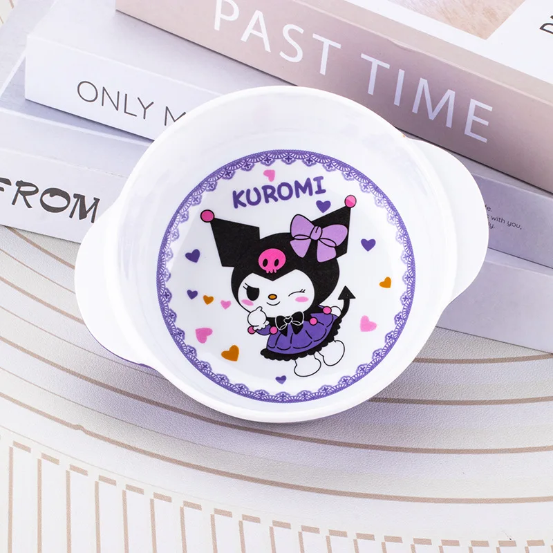 

Sanrio Kawaii Hello Kitty Y2K Children Bowl Girl Heart Sweet Cute Cartoon Melamine Imitation Porcelain Tableware Babys Bowl Gift