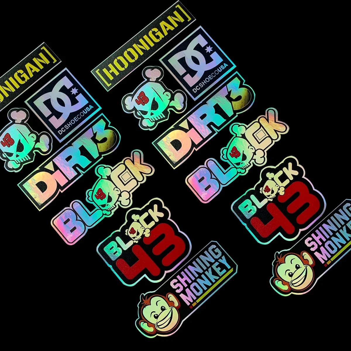 

Laser Rainbow Motorcycle Body Moto Helmet Stickers Car Vinyl Fuel Tank Windshield Decals Accessories For YAMAHA Kawasaki VOGE