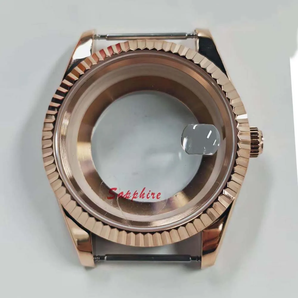 39MM Men's Watch Case Miyoda 8285 Case Stainless Steel Strap Sapphire Mirror and Stainless Steel Case Accessories for 8285 Movem image 3