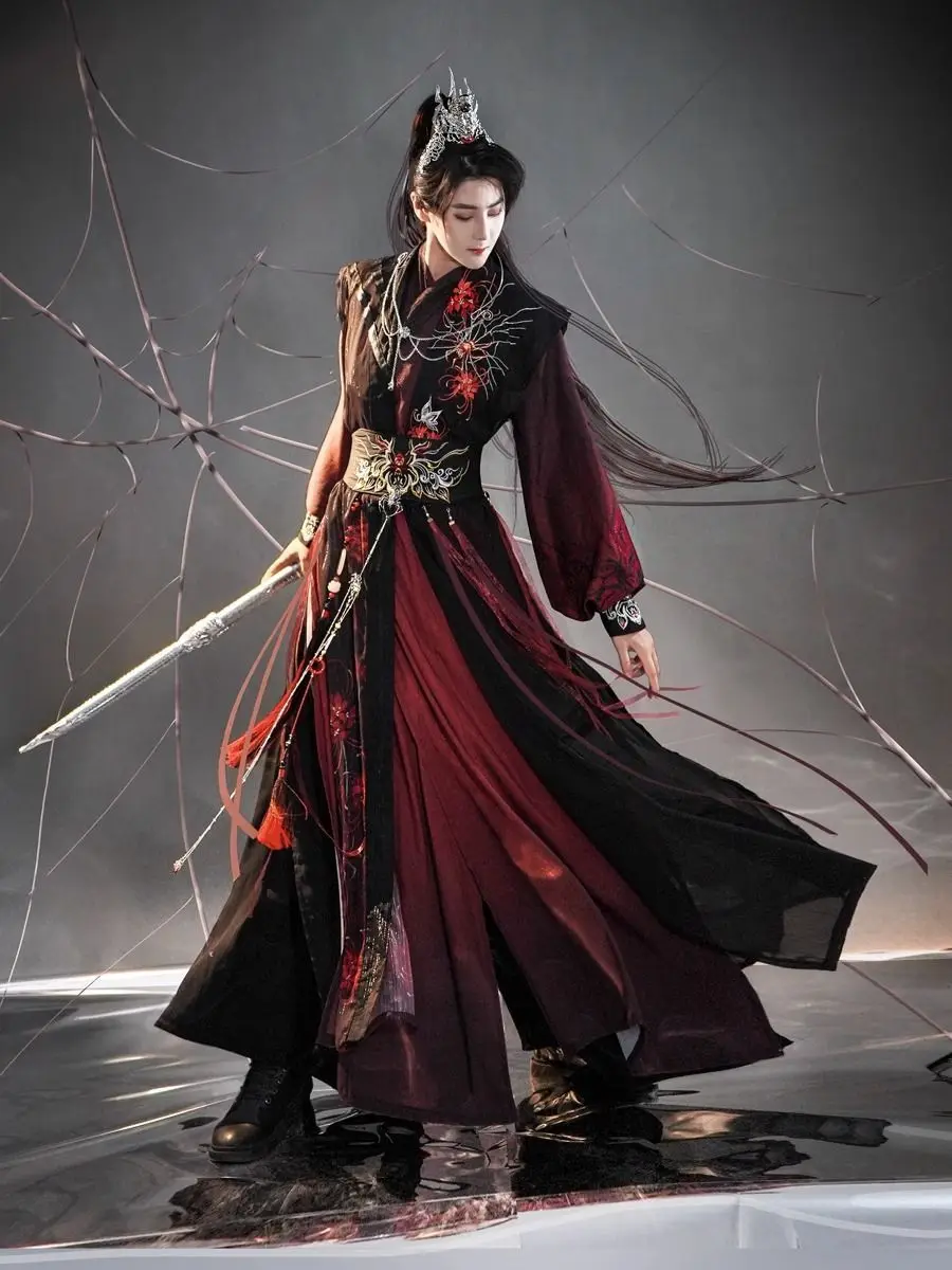 

The Scum Villain's Self-Saving System Anime Luo BingHe Cosplay Costume Ancient Costume Cosplay Wig Shoes Prop For Halloween Suit