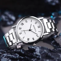 Reloj de Pulsera de Cuarzo para Hombre, Elegante y Casual, con Correa de Aleación Plateada, para Negocios