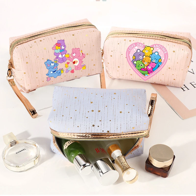 

Косметички с радужными медведями, модные женские дорожные портативные сумки для стирки, сумка для туалетных принадлежностей с принтом аниме, сумка-органайзер, сумка в подарок