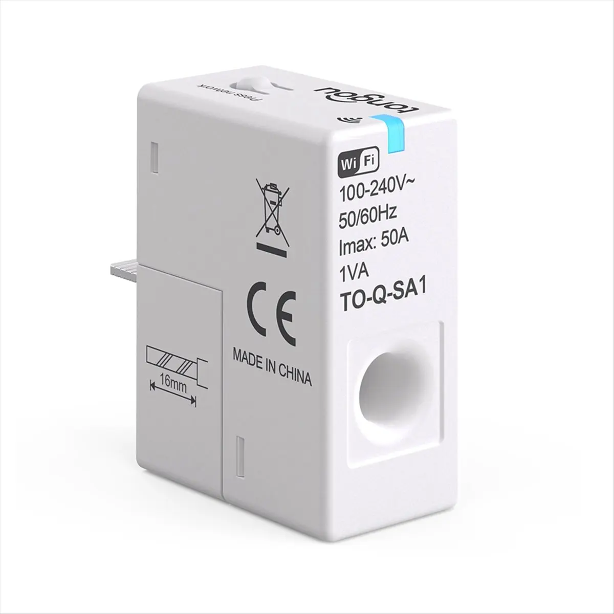 SWXF  Tuya Smart Accessories WiFi Smart with KWh Monitoring and Prepaid Function and Real-Time Temperature 1-50A