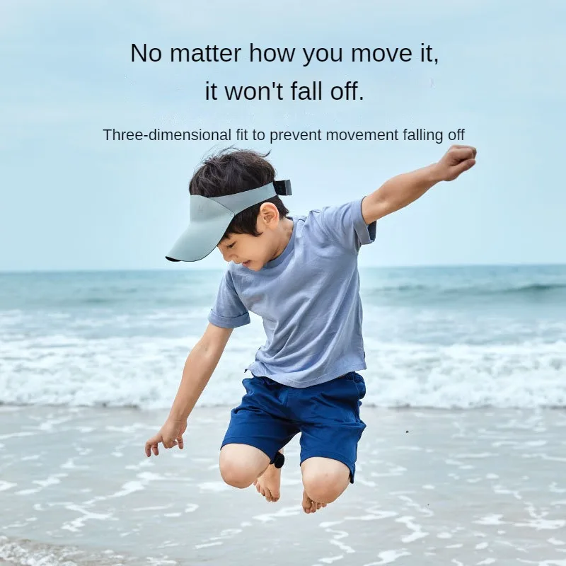 

HeyBetter Children's Sun Protection Hat Ultra Light Roll Up Hat Outdoor Sun Protection Sun Protection Empty Top Hat (Sporty)