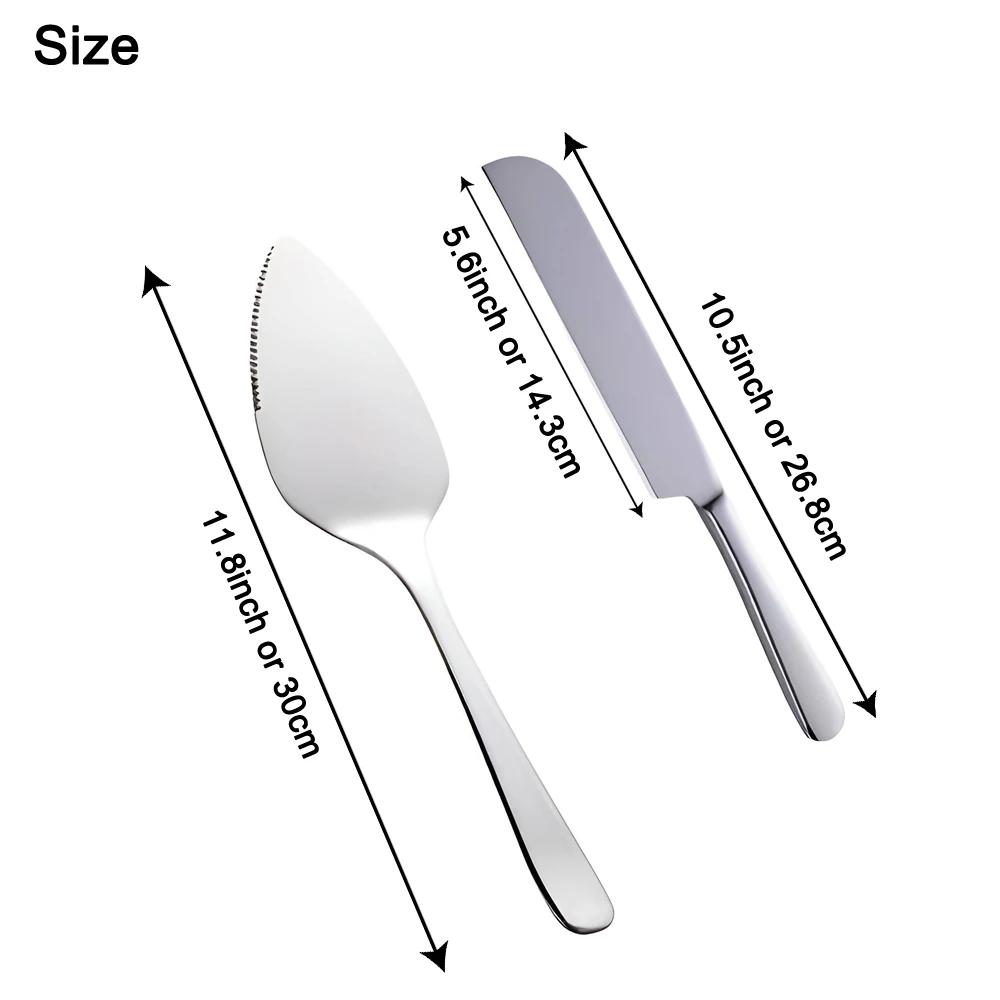 2pcs Personalized Cake Cutting Knife Set for Wedding Party Accessories Wedding Souvenirs Laser Engraved Cake Cutting Knife Gift