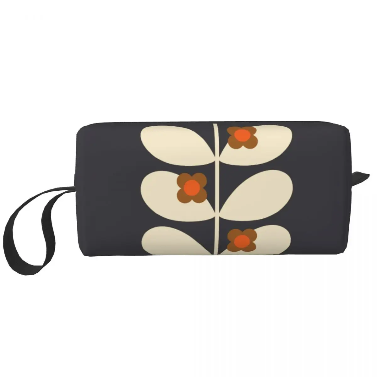 

Custom Print Wild Rose Stem Jet Orla Kiely Toiletry Bag Women Makeup Cosmetic Organizer Lady Beauty Storage Dopp Kit Case