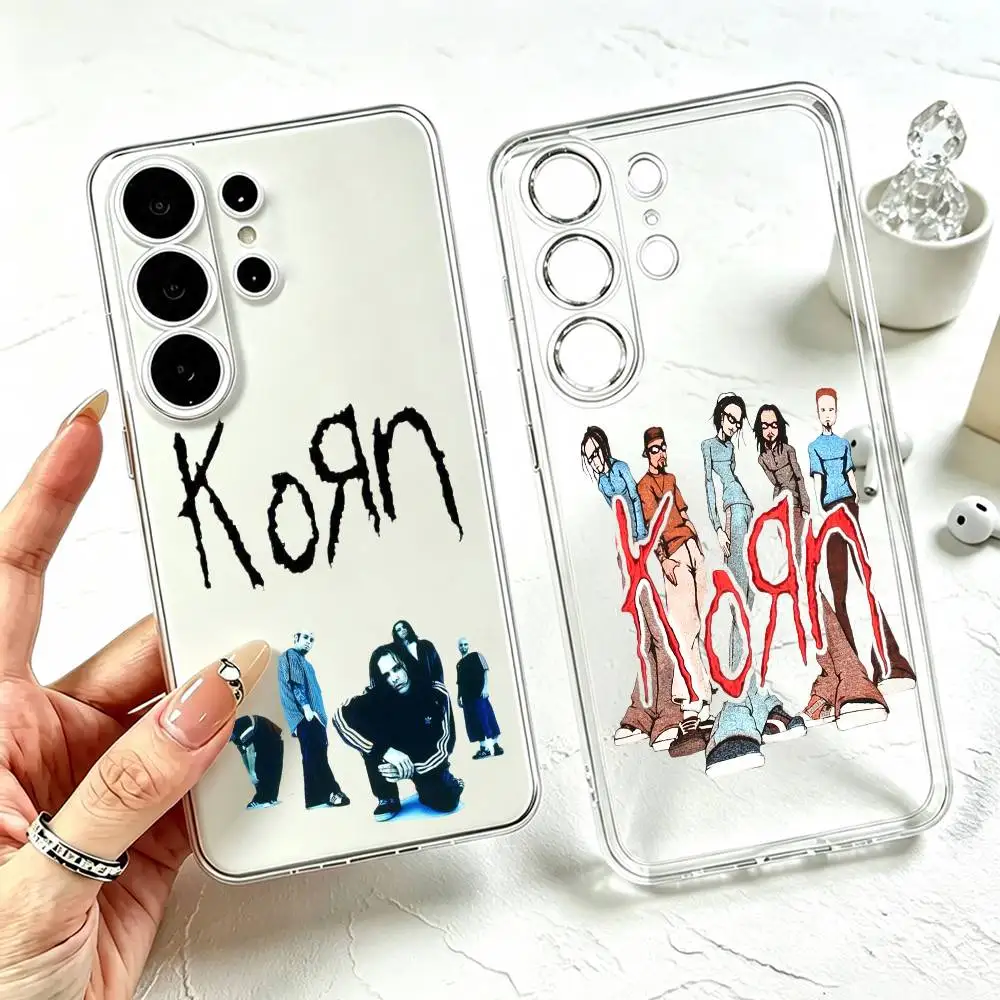 K-Korn Hot Rock Band  Phone Case For Samsung S25,S24,S21,S22,S23,S30,Ultra,S20,Plus,Fe Transparent Cover