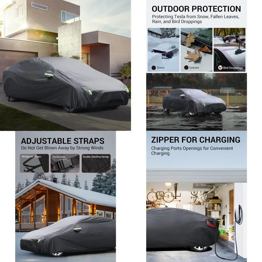 

All-Weather Waterproof UV Protection Car Cover for Tesla Model S and S Plaid - Full Exterior Accessories 2026 Upgrade