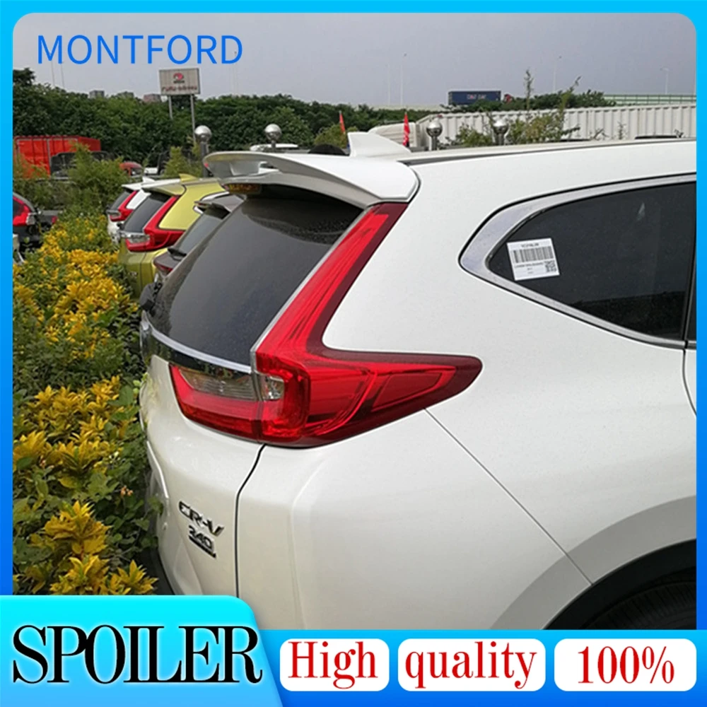 MONTFORD ABS Plastic Material Unpainted Primer Color Rear Roof Wing Lip Boot Spoiler Car Styling For Honda CRV CR-V 2017 Spoiler