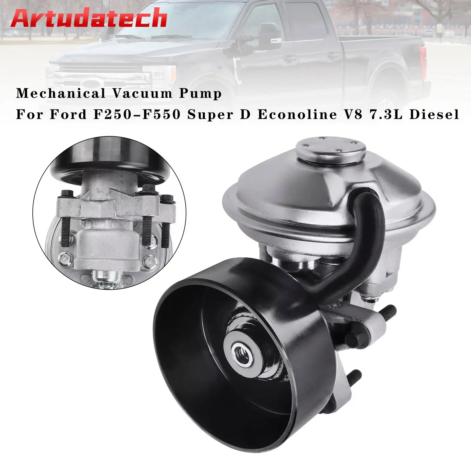 Artudatech Mechanical Vacuum Pump For Ford F250-F550 Super D Econoline V8 7.3L Diesel Car Accessories