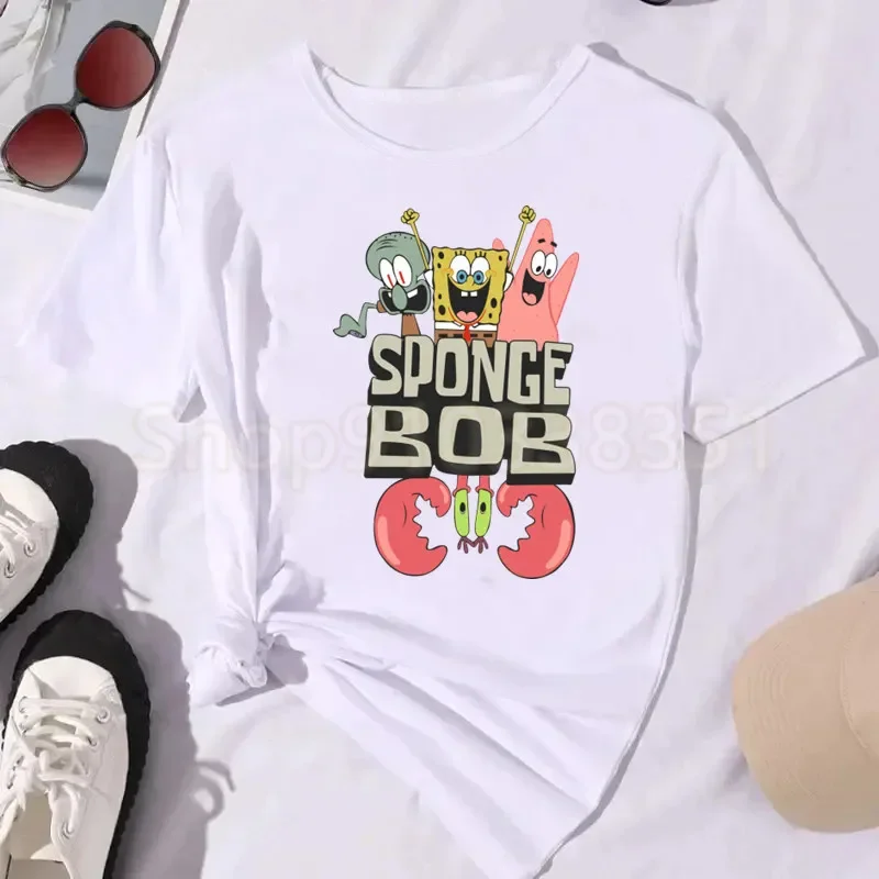 الصيف سبونجبوب باتريك ستار نمط تي شيرت المرأة Kawaii الجمالية تي شيرت الكرتون تنفس مريحة قمم تي شيرت #5