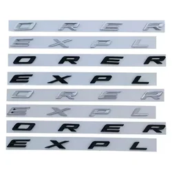 3D ABS Chrome Black Letters Explorer Logo Car Front Hood Emblem Bonnet Badge Sticker For Explorer 2020 2021