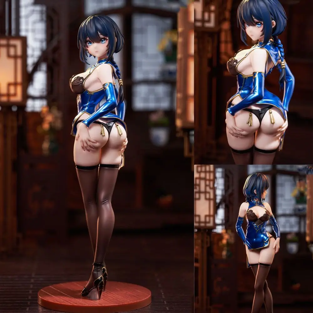 

Kawaii Nangong Cherry Cheongsam Miss Handmade Bookshelf Desktop Case Advanced Chinese Style Ornament Pretty Girl Doll Gifts Toys