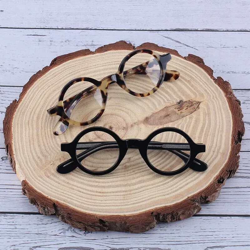 Hand Made Small Vintage Round Eyeglass Frames Full Rim Acetate Glasses Men Women Prescription Optical Eyewear