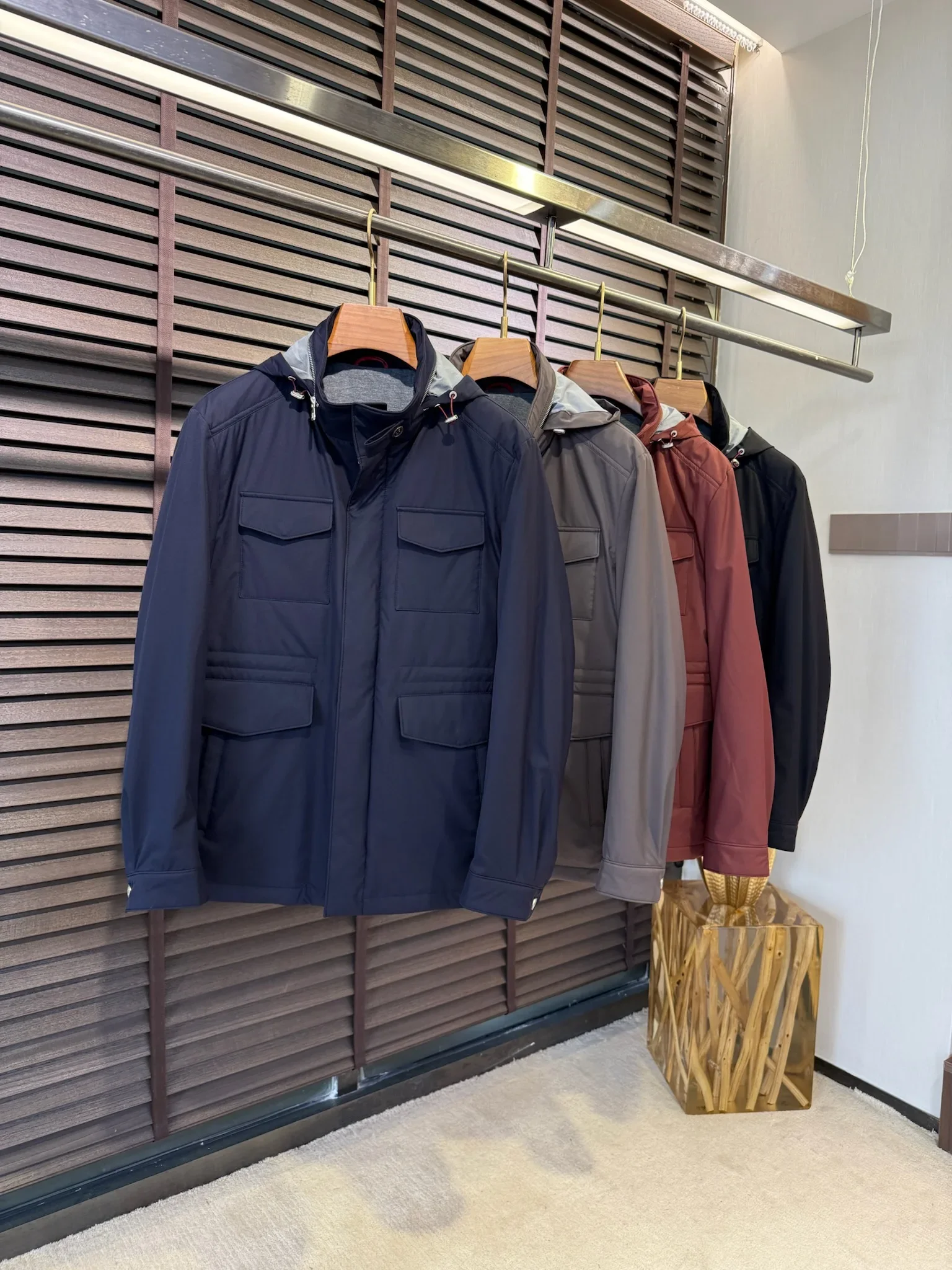 

BC 25aw hooded solid safari jacket