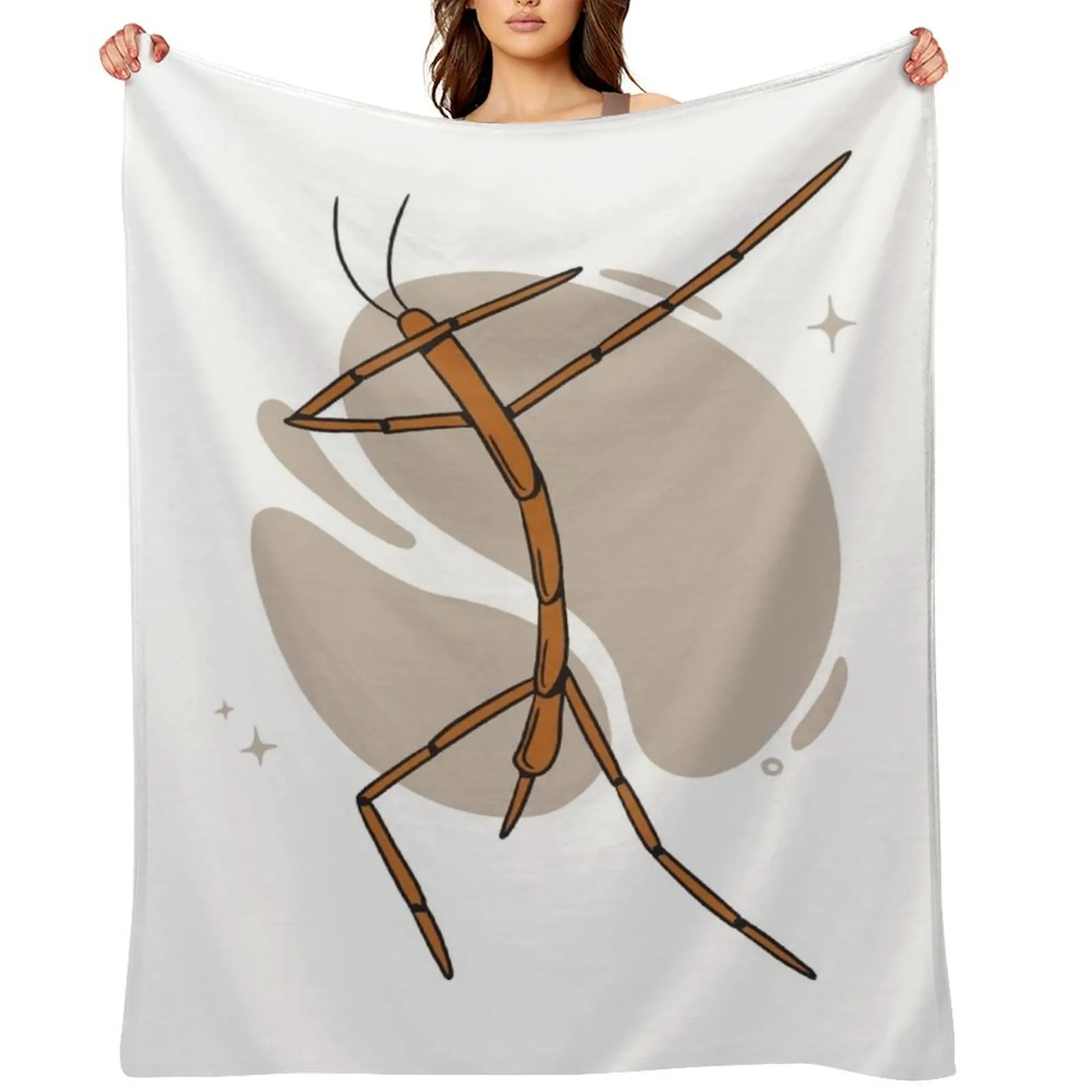 

Dancing stick insect Throw Blanket blankets ands Baby warm winter Flannel Fabric Blankets