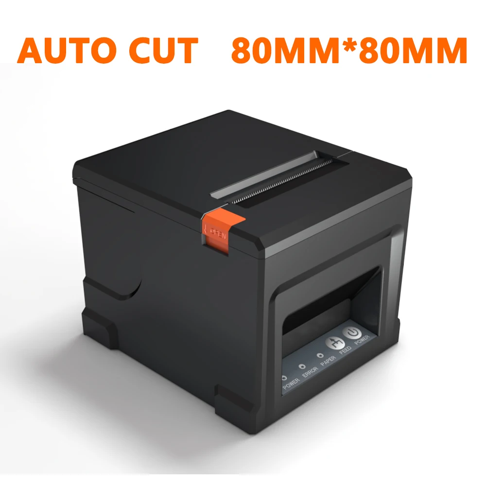 80mm Thermal Receipt Auto Cut Desk Printer Automatic Cutter Restaurant Kitchen POS USB Serial LAN Wifi Bluetooth