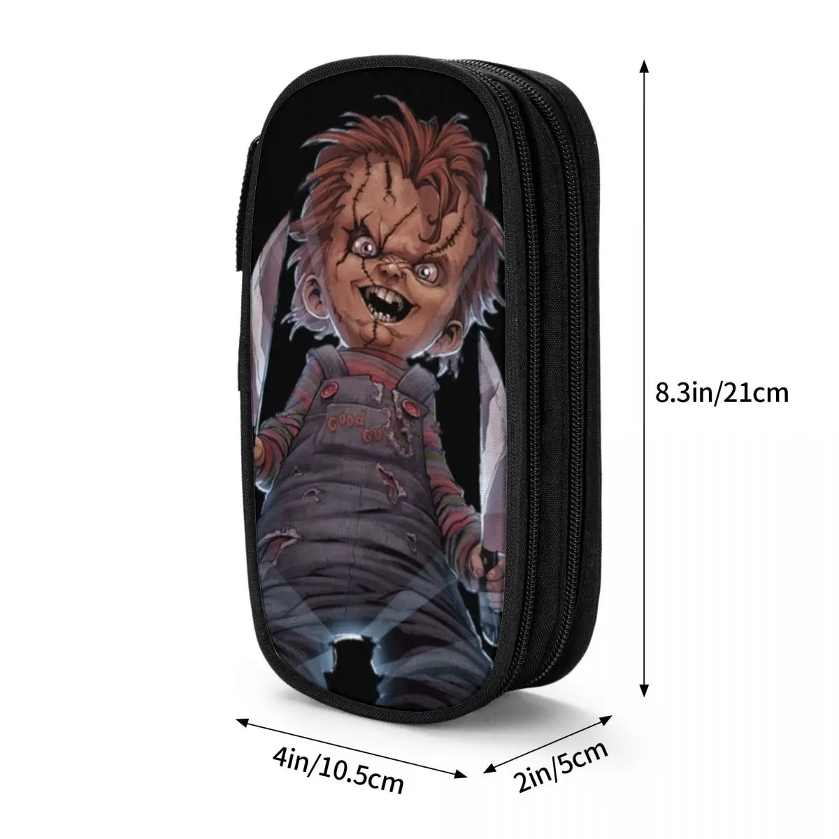 Imagem -03 - Chucky e Tiffany Lápis Cases Grande Capacidade Pen Bags Pen Pouch para Meninos e Meninas Estudantes Papelaria Escola e Escritório