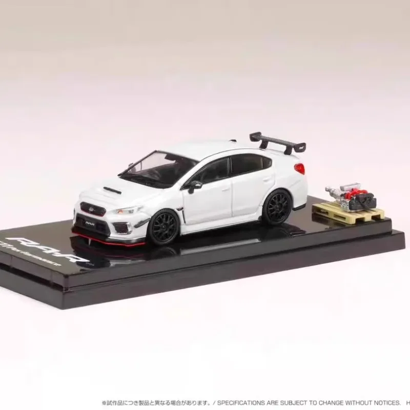 Nouveau produit en stock 1:64 WRX STI RA-R moteur EJ20 modèle de voiture en alliage moulé sous pression, jouet pour adolescents, à collectionner, cadeau d'anniversaire.