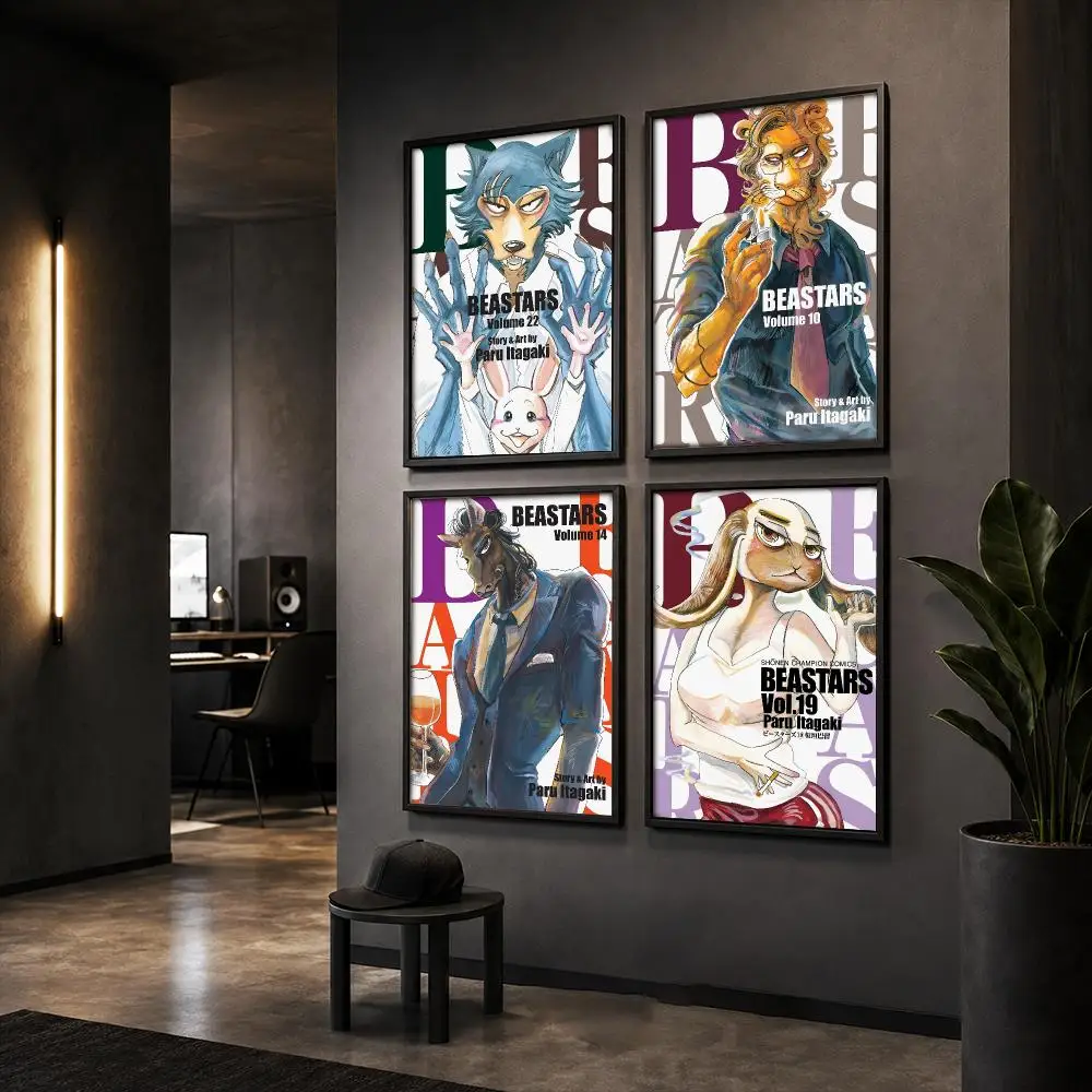 Japanese Anime B-Beastars Poster Wall Art Print Sticker for Bedroom Living Room Dorm Office Modern Home Decor