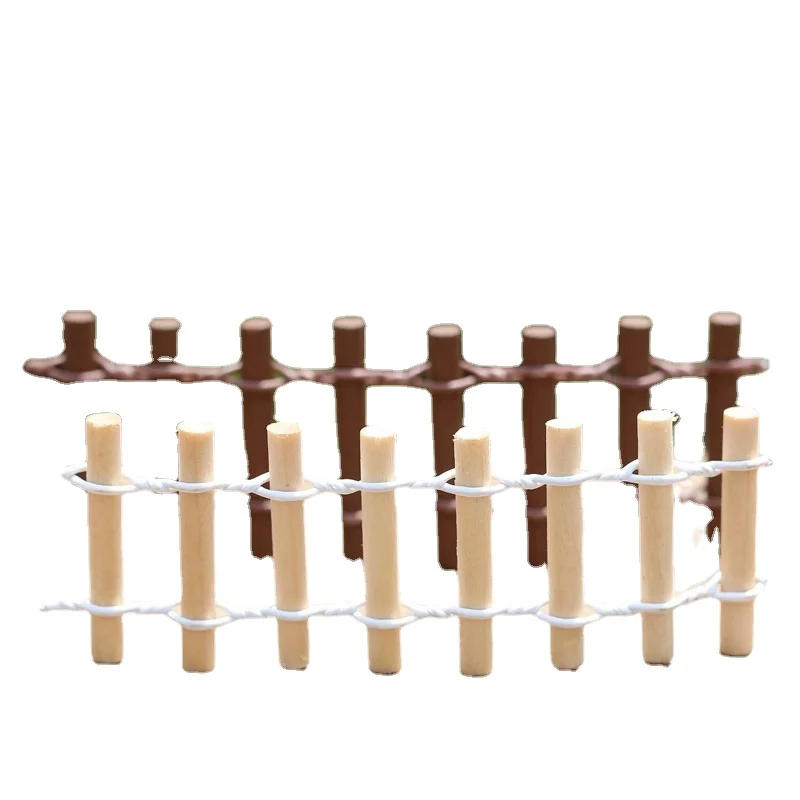 1pcs Micro-landscape Round Wooden Fence Home Accessories Small Fence Wooden Handicraft Fairy Garden Miniatures  Home Decor