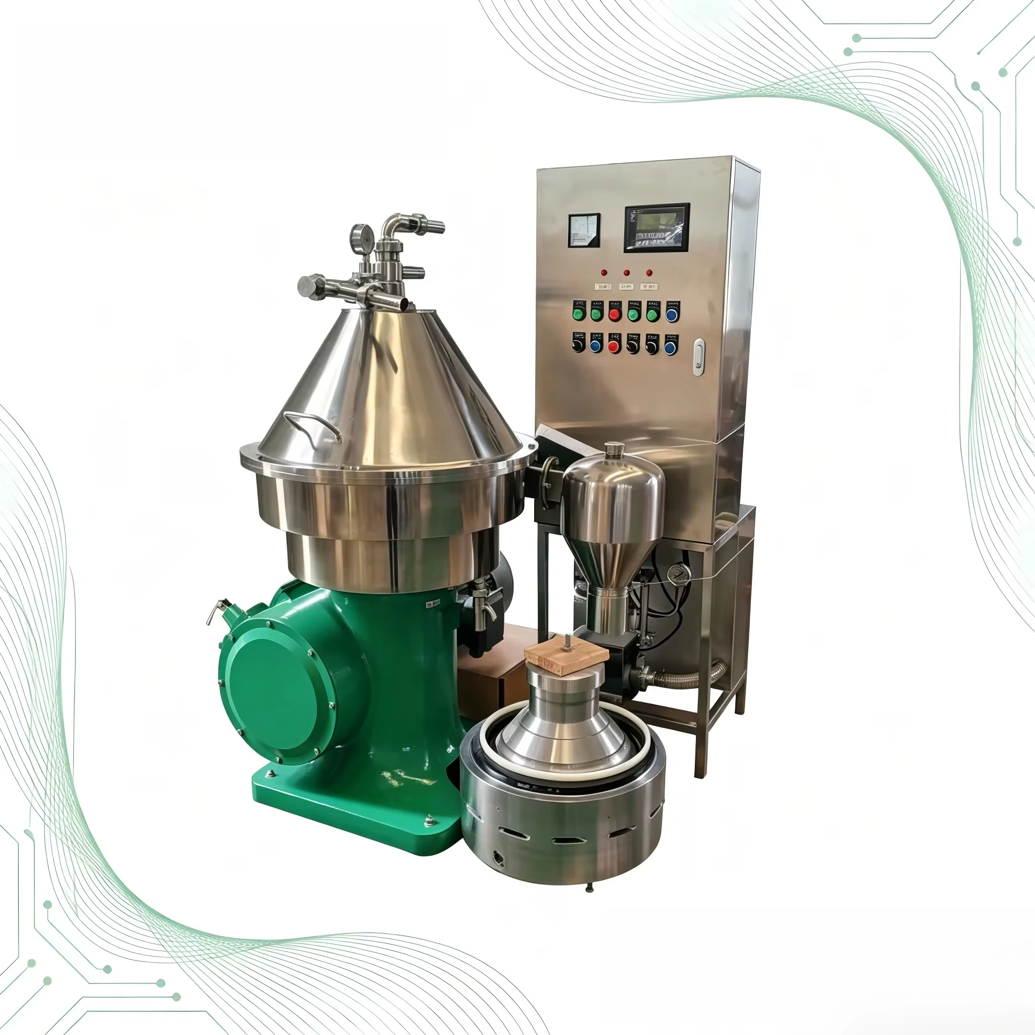Disc Separator Centrifuge Butter Churning Machine with Motor Stainless Steel High Efficiency Continuous Processing