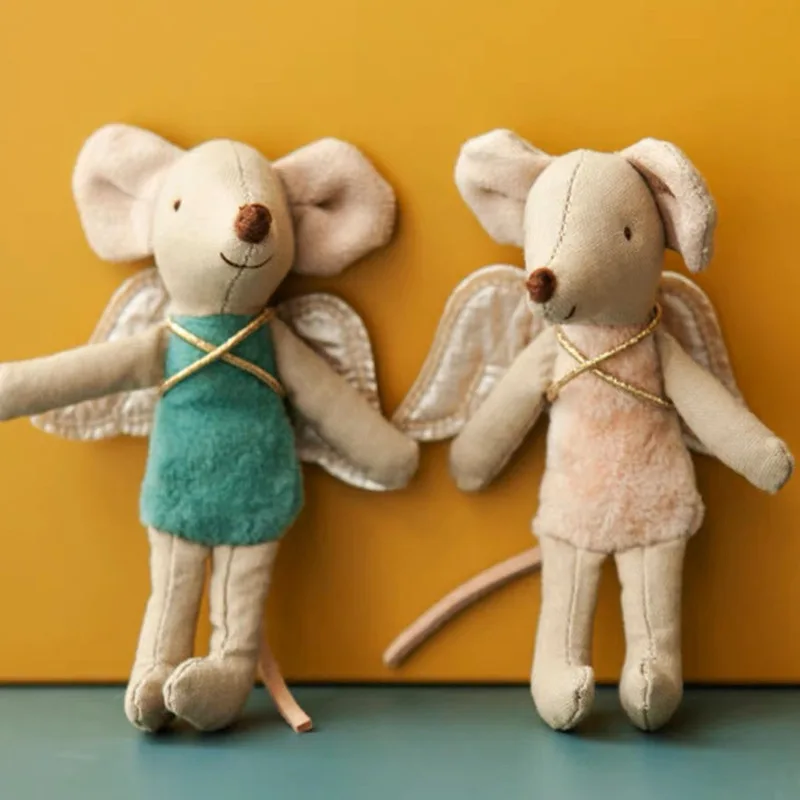 

Милая льняная плюшевая кукла Минни Маус в стиле сказочного ангела: игрушка-компаньон для комфорта, подарок на день рождения