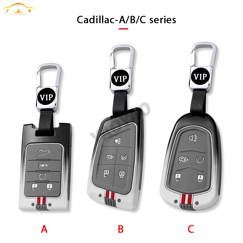 2024 New Design Car Key Cases Holder Cover For Cadillac STS CTS SRX XTS ATS CT4 CT5 CT4-V 2010 2011 2012 2015 Keychain Protector