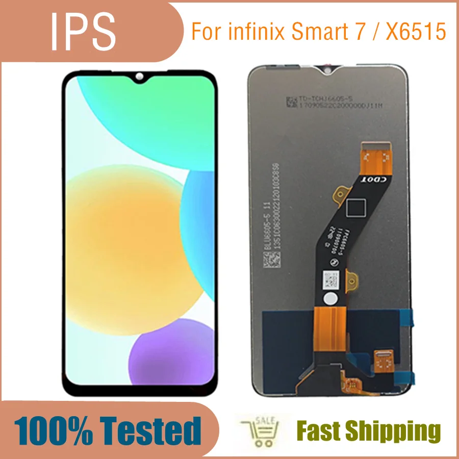 6.6inch For Infinix Smart 7 LCD Display Touch Screen Digitizer Panel Assembly For Smart 7 X6515 LCD