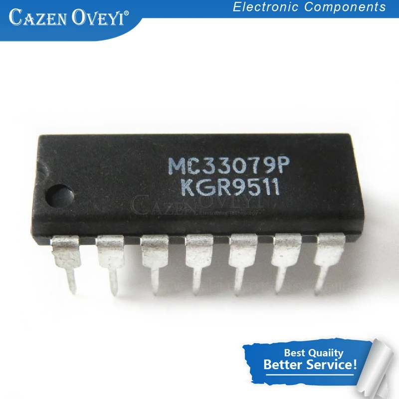 10pcs/lot MC33079P DIP-14 MC33079 DIP14 33079P DIP In Stock