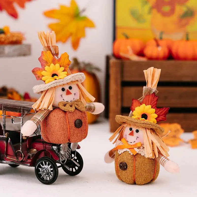 

Gnome Thanksgiving 2 Pcs Autumn Gnome Decor Handmade Fall Harvest Faceless Dwarf Plush Dolls With Maple Leaves Thanksgiving