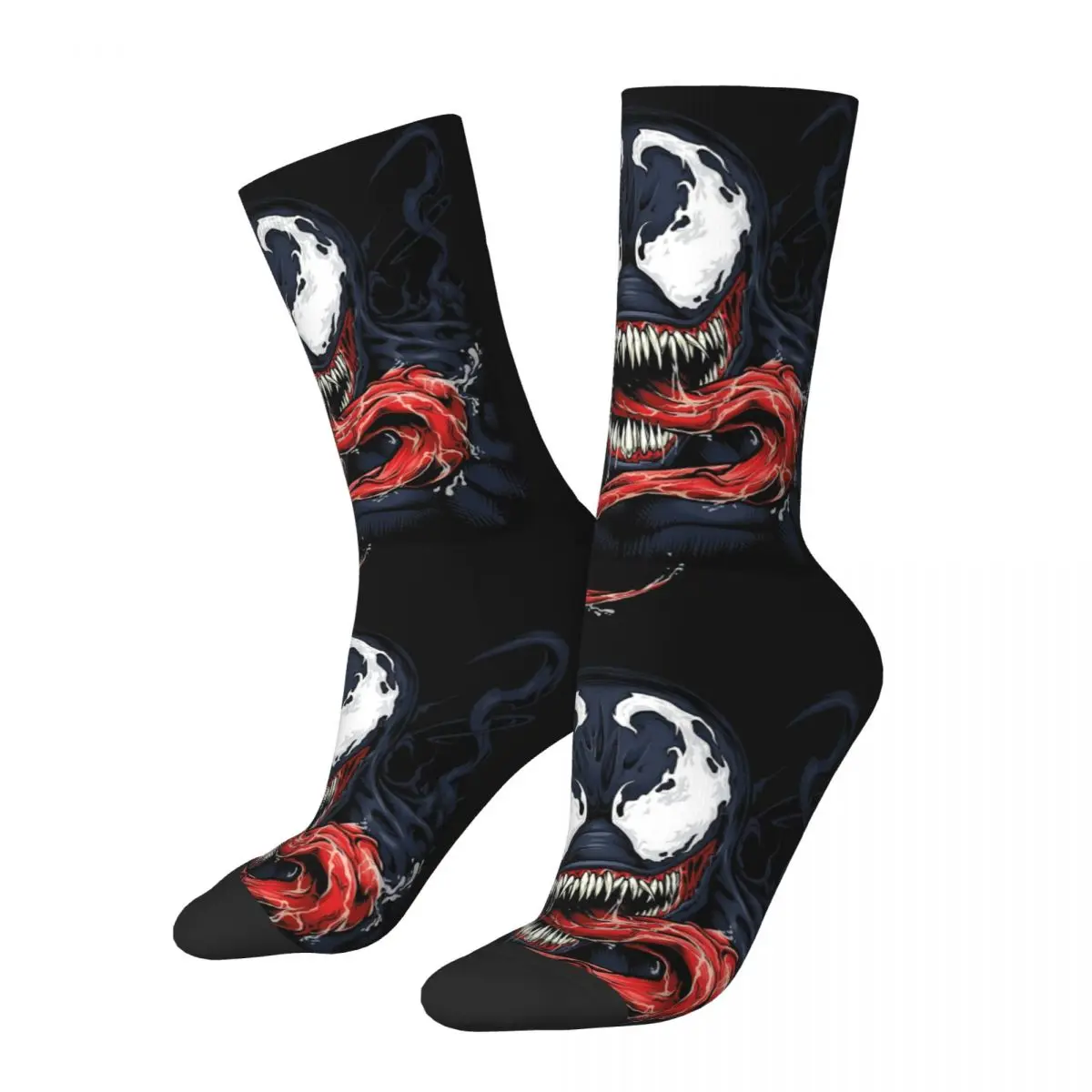 Divertenti calzini a compressione da uomo felici Happy Retro Harajuku Marvel Venom Hip Hop novità Seamless Crew Crazy Sock Gift stampato