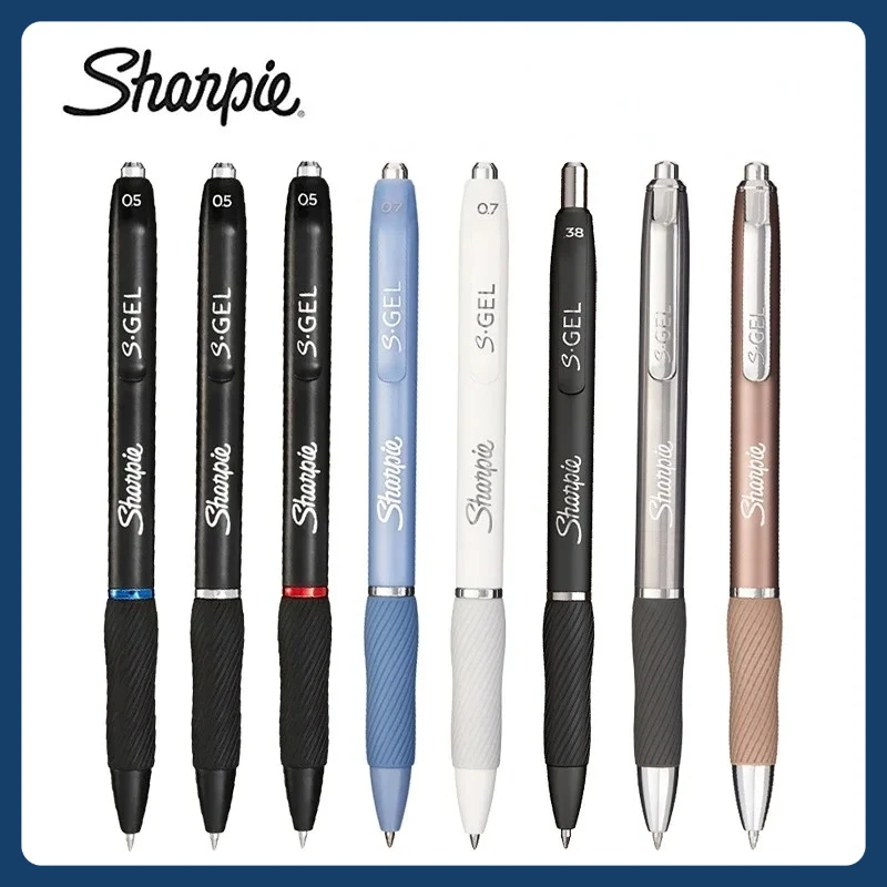 

3 шт. гелевые ручки Sharpie S-Gel, черные, синие, красные чернила, быстросохнущие, гладкие гелевые чернила, ручка с резиновой ручкой, офисная технология без размазывания, без кровотечения
