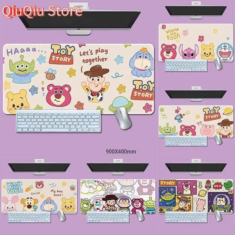 

Toy Story Mousepads Cartoon Anime Lockedge Design Mouse Pad 900x400 Large Mouse Pads Laptop Computer Gamer Non-Slip Desk Mat