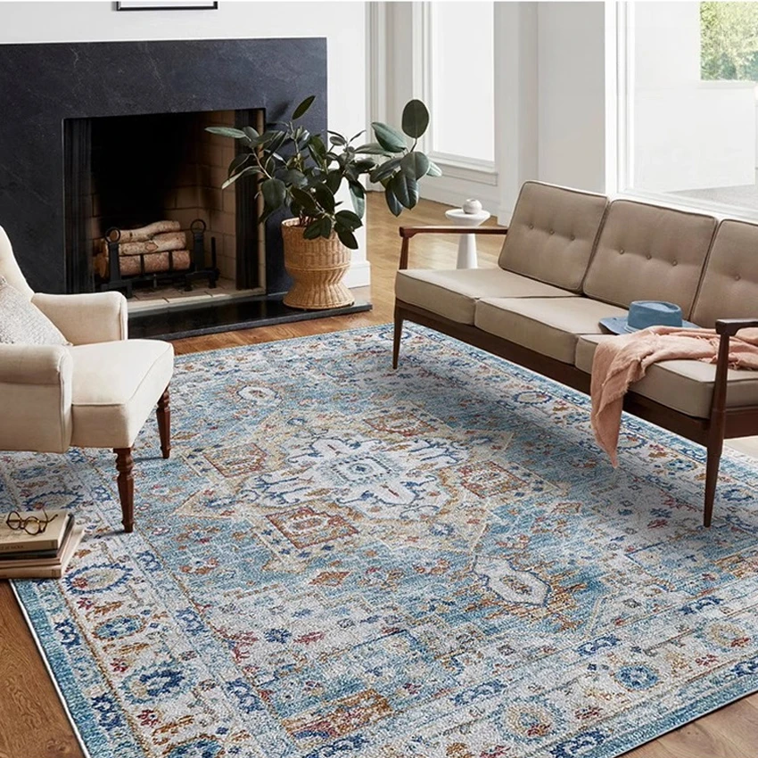 Ethnic Style Carpet for Living Room Home Decoration Bedroom Carpets Large Area Luxury Rug American Hairless Coffee Table Mat
