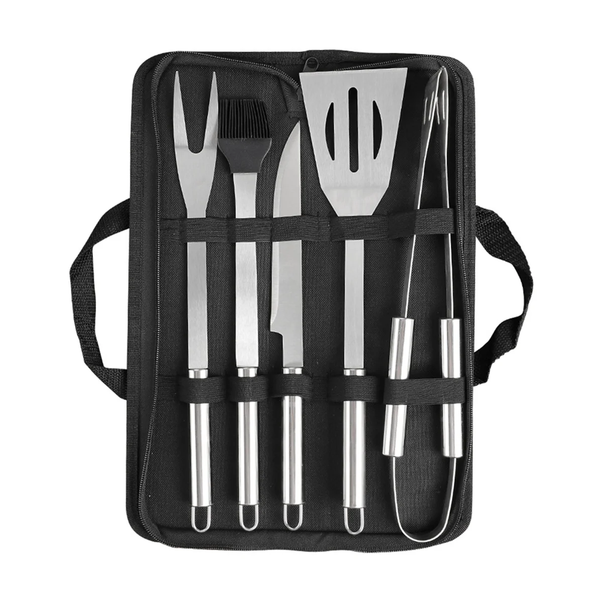 

Grill Tools Set,Stainless Steel Grill Set for Men, 6pc BBQ Tools Grilling Accessories Kit with