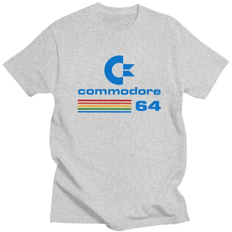 2025 نموذج جديد مخصص كول كومور 64 بلايز الرجال قصيرة الأكمام الجرافيك تي شيرت فريد المهوس الطالب الذي يذاكر كثيرا تي شيرت المجهزة 100% القطن المحملة T